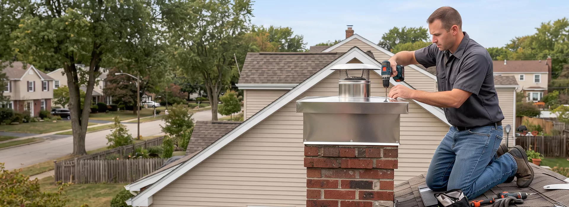 Chimney Chase Cover Installation Pasadena, TX