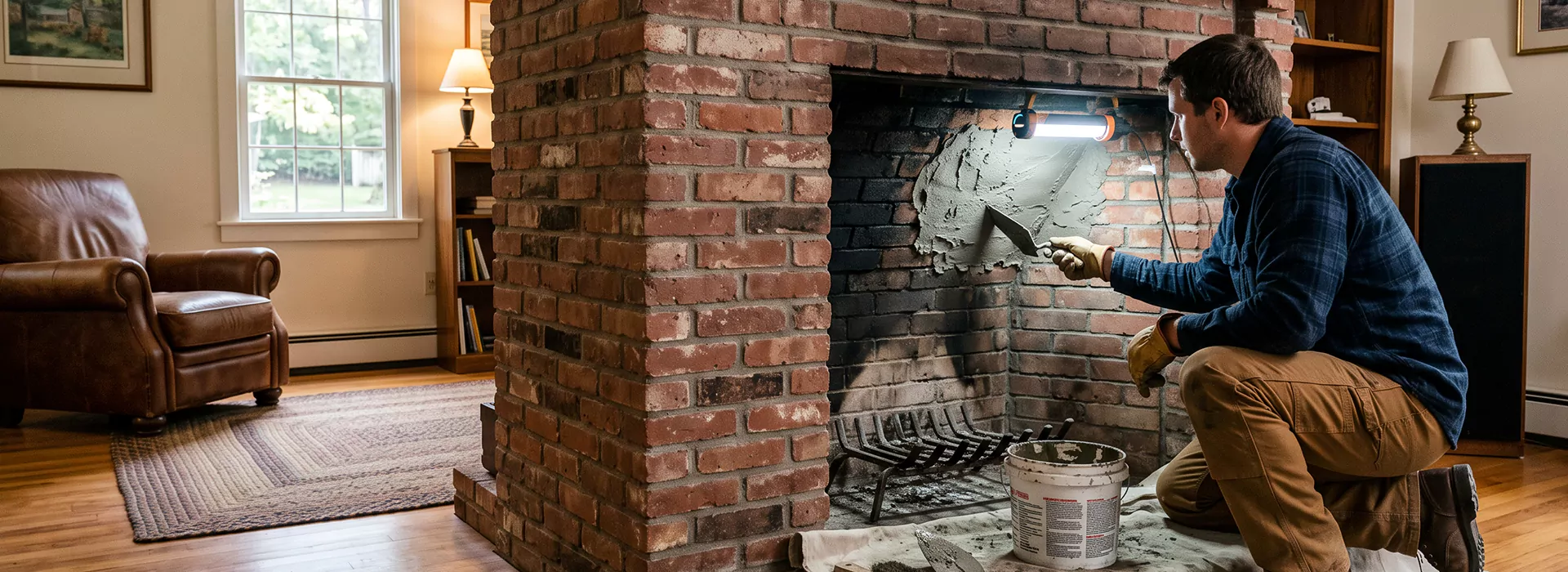 Fireplace Smoke Chamber Repair in Pasadena