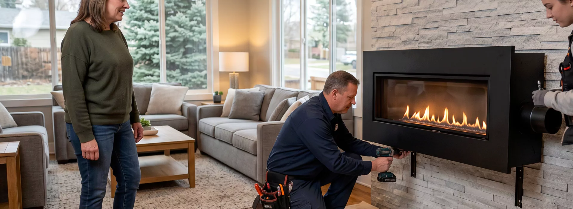 Floating Fireplace Installation Pasadena, TX