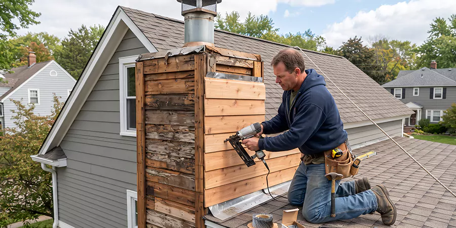 Wood Chimney Chase Repair Pasadena