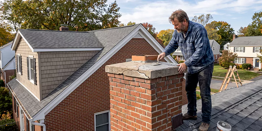 Brick Chimney Crown Repair Pasadena