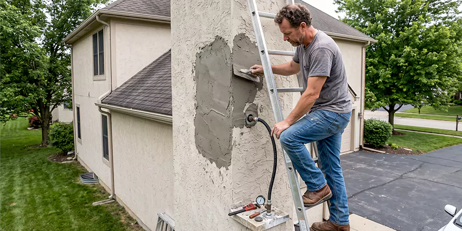 Gas and Stucco Chimney Repair Pasadena