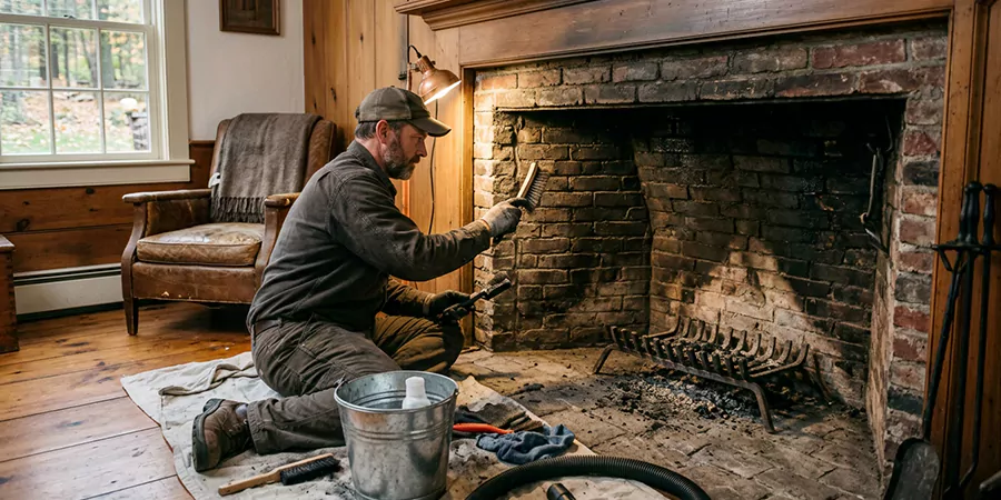 Inglenook and Coal Burning Fireplace Restoration Pasadena