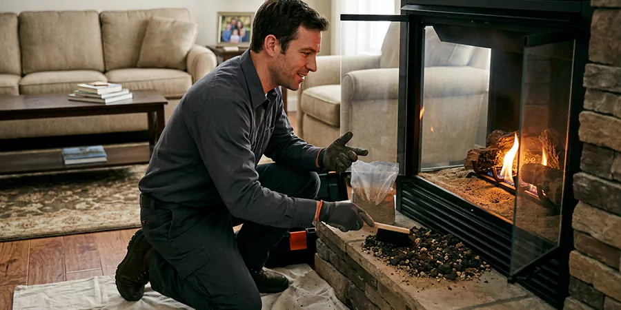 Sand and Embers for Gas Fireplace Pasadena