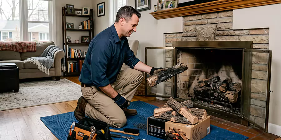 Replacing Gas Fireplace Logs Pasadena